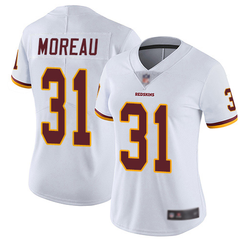 Washington Redskins Limited White Women Fabian Moreau Road Jersey NFL Football 31 Vapor